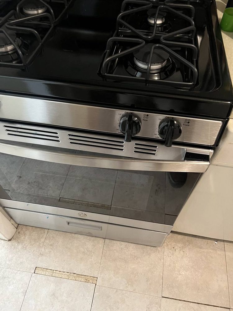 Kitchen appliance installed and connected