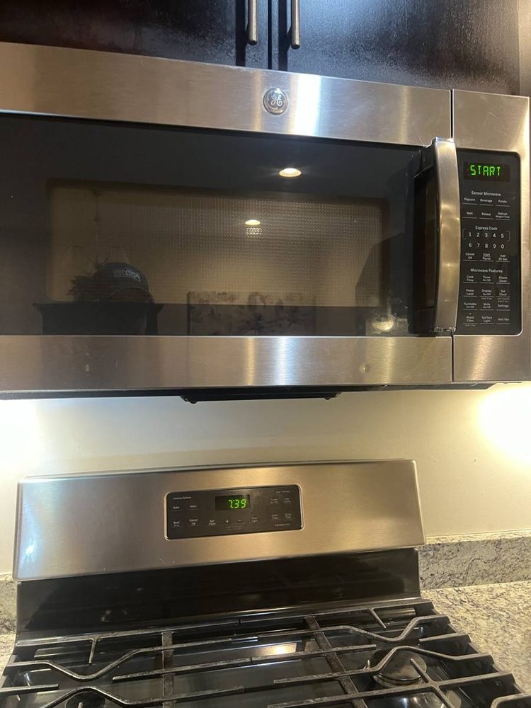 Kitchen appliance installed and connected