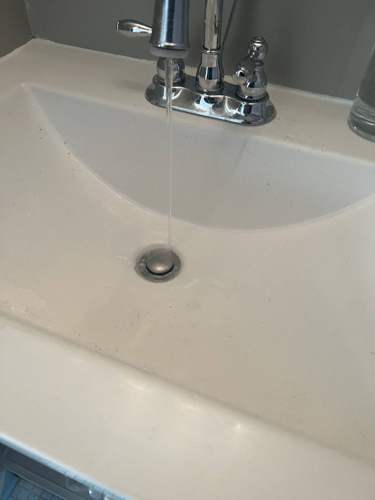 Bathroom faucet installed on a sink