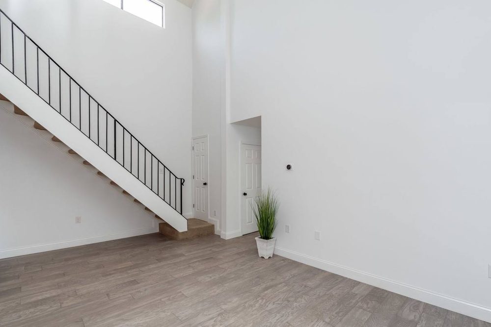 Freshly painted interior room with clean cut lines