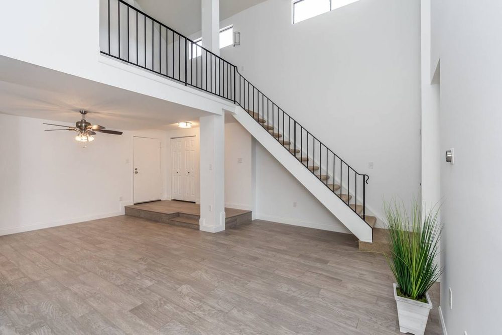 Freshly painted interior room with clean cut lines