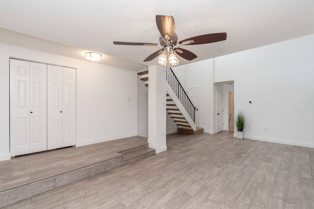 Freshly painted interior room with clean cut lines