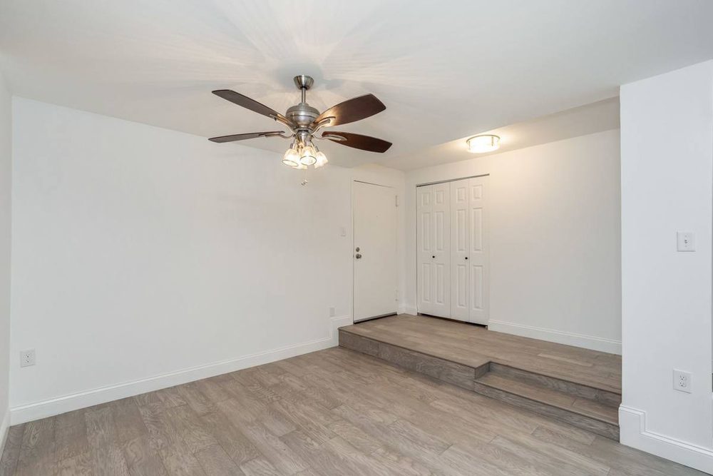 Freshly painted interior room with clean cut lines