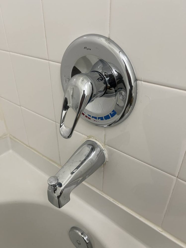 Shower head installed and running