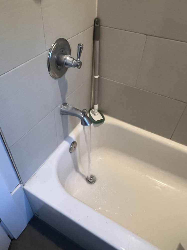 Shower head installed and running