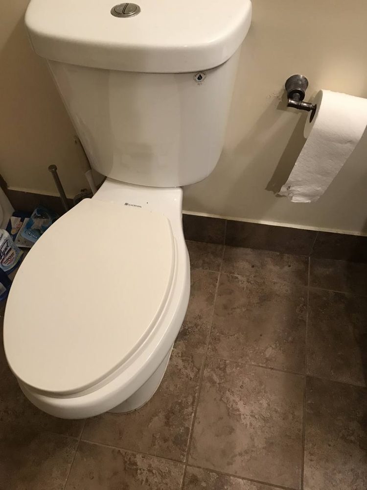 Toilet set, sealed and finished in a residential bathroom