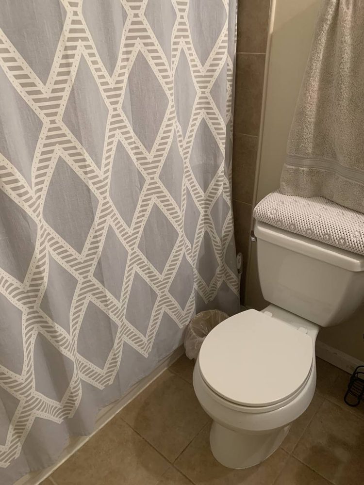 Toilet set, sealed and finished in a residential bathroom
