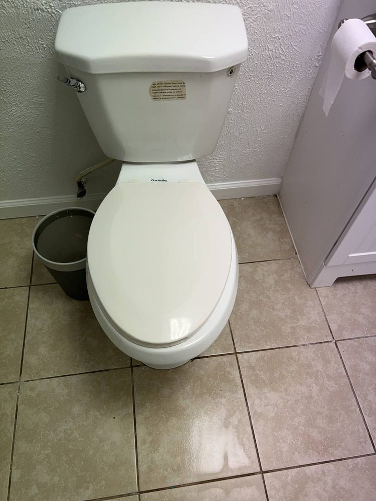 Toilet set, sealed and finished in a residential bathroom