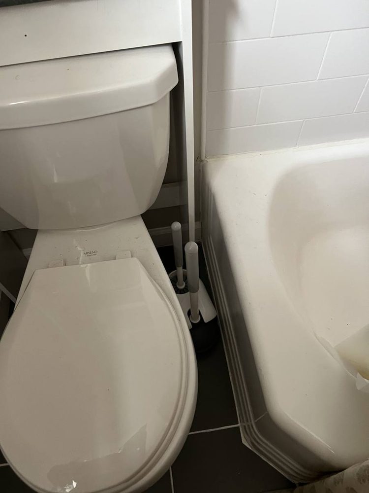 Toilet set, sealed and finished in a residential bathroom